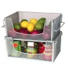 Outlet Panier superposable gris argenté Rangement De Cuisine