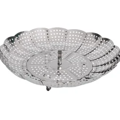 Panier vapeur réglable métal gris Ø28,5xH9,5cm Cuisson