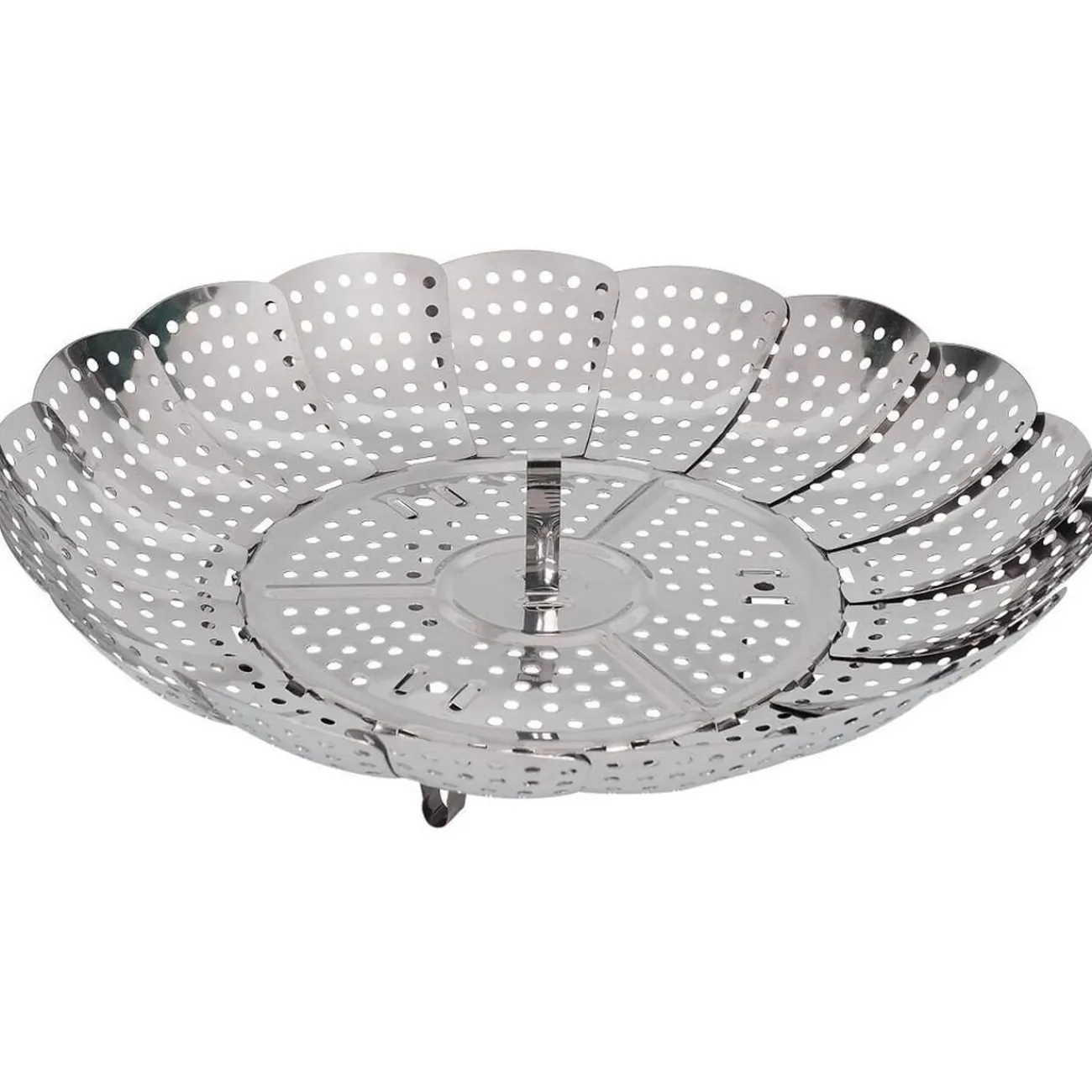 Panier vapeur réglable métal gris Ø28,5xH9,5cm Cuisson