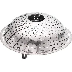 Panier vapeur réglable métal gris Ø28,5xH9,5cm Cuisson