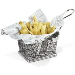 Discount Papier absorbant à frites design noir blanc Préparation Culinaire