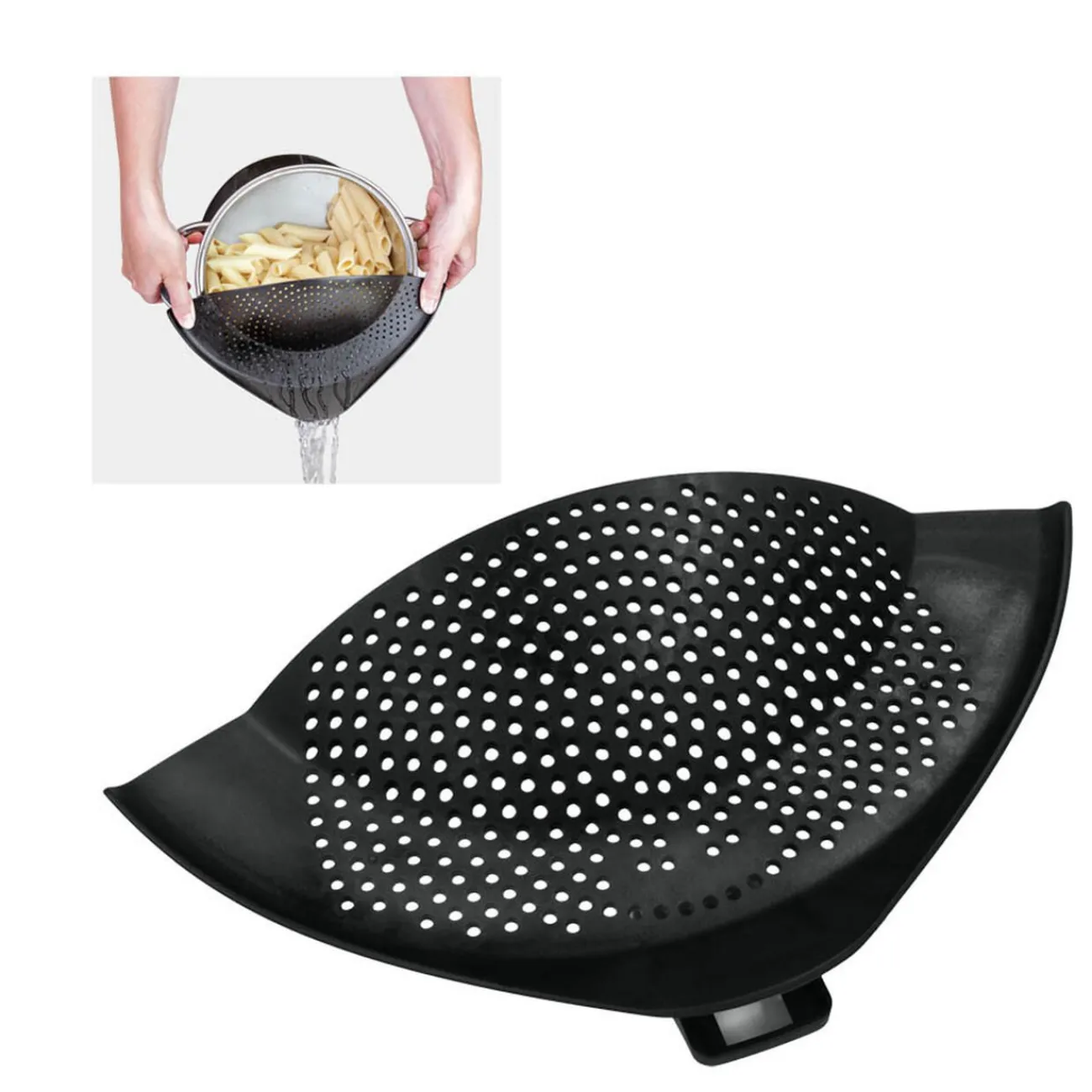 Passoire à clipser noire Metaltex Préparation Culinaire