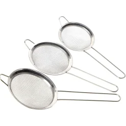 Passoire en inox blanc argenté x3 Préparation Culinaire