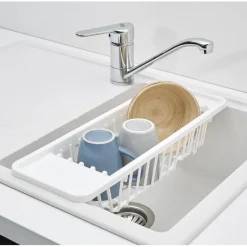 Discount Passoire égouttoir pour évier plastique blanc Préparation Culinaire