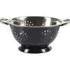 Best Passoire ronde en inox noir et gris Préparation Culinaire