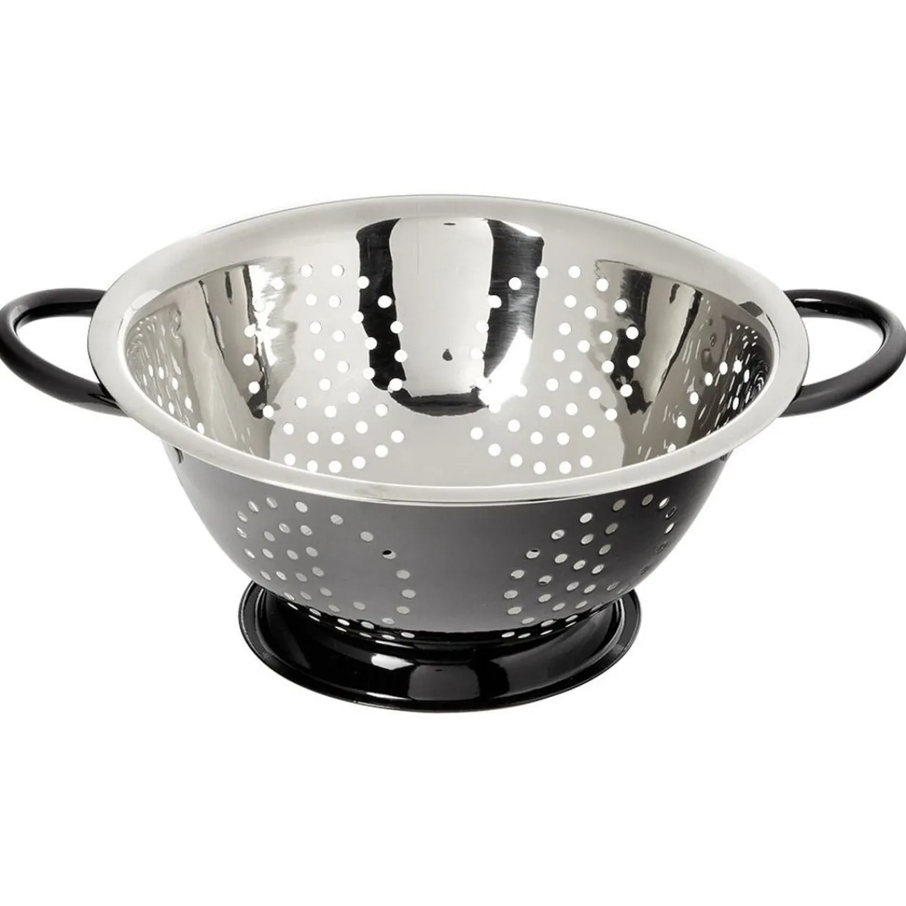 Discount Passoire ronde en inox noir et gris Préparation Culinaire