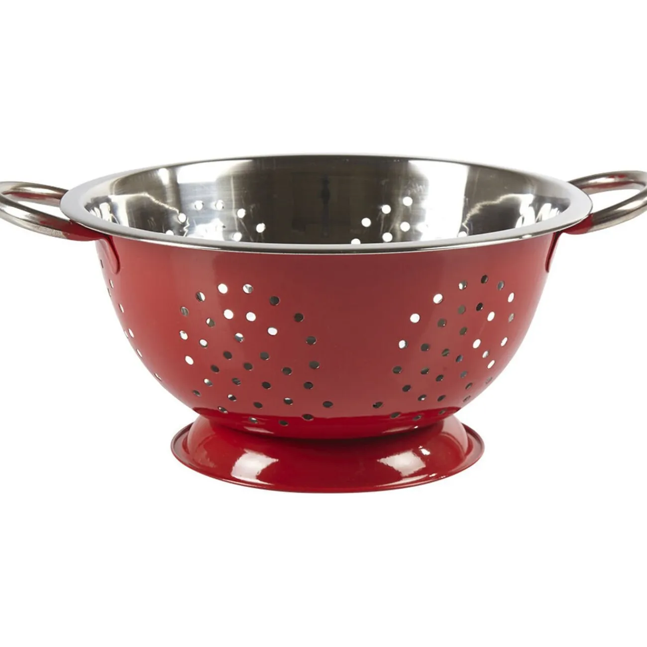 Discount Passoire ronde rouge et grise inox Préparation Culinaire