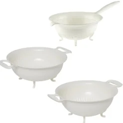 Clearance Passoire x2 et bol blancs XL Préparation Culinaire