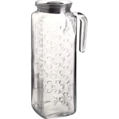 Pichet en verre avec couvercle 1,2L|Gifi Outlet