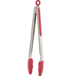 Hot Pince à viande en inox plastique rouge gris Préparation Culinaire