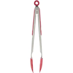 Hot Pince à viande inox et silicone rouge Préparation Culinaire