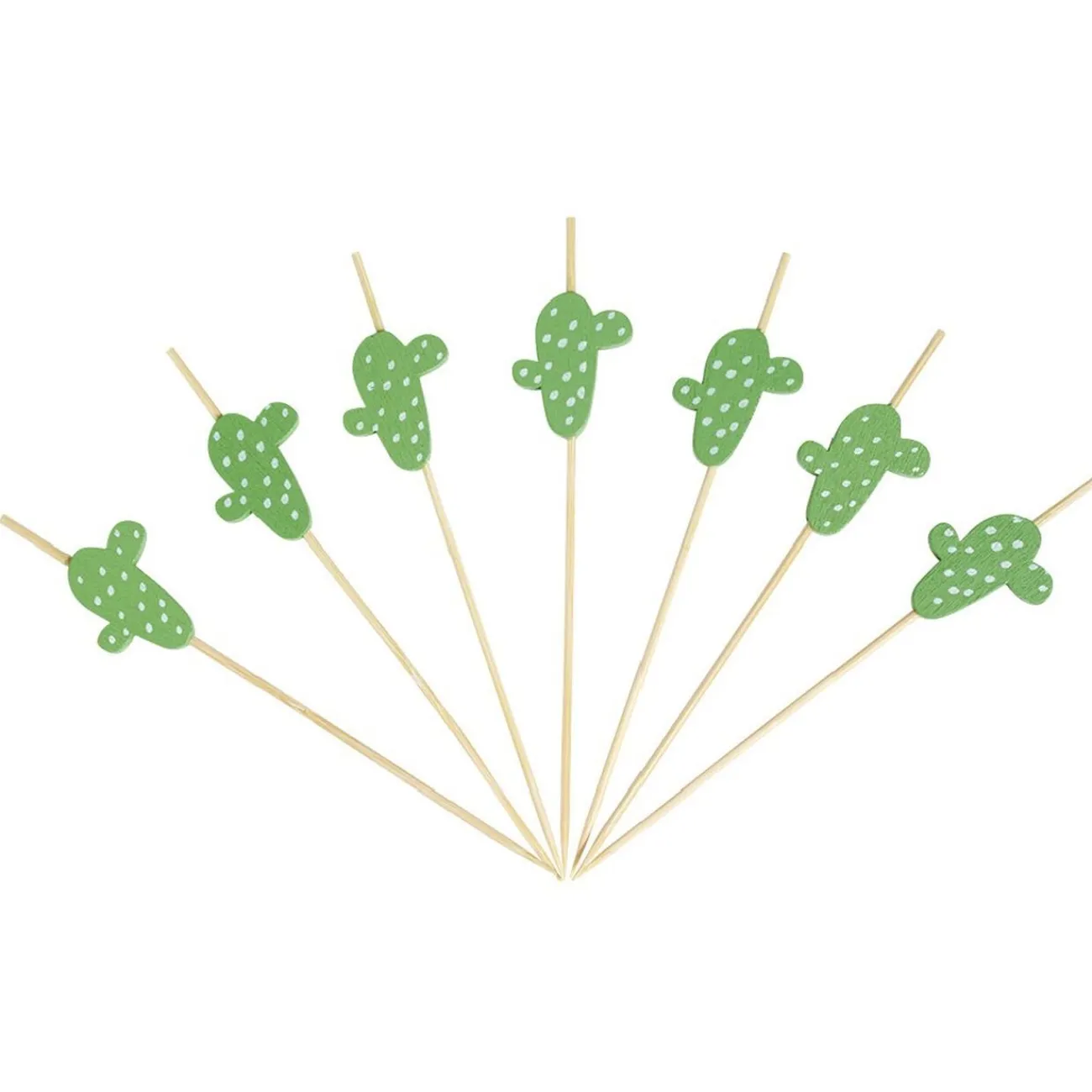 Pique pour apéritif décor pastéque, ananas, cactus ou flamand rose en bambou x30|Gifi Clearance