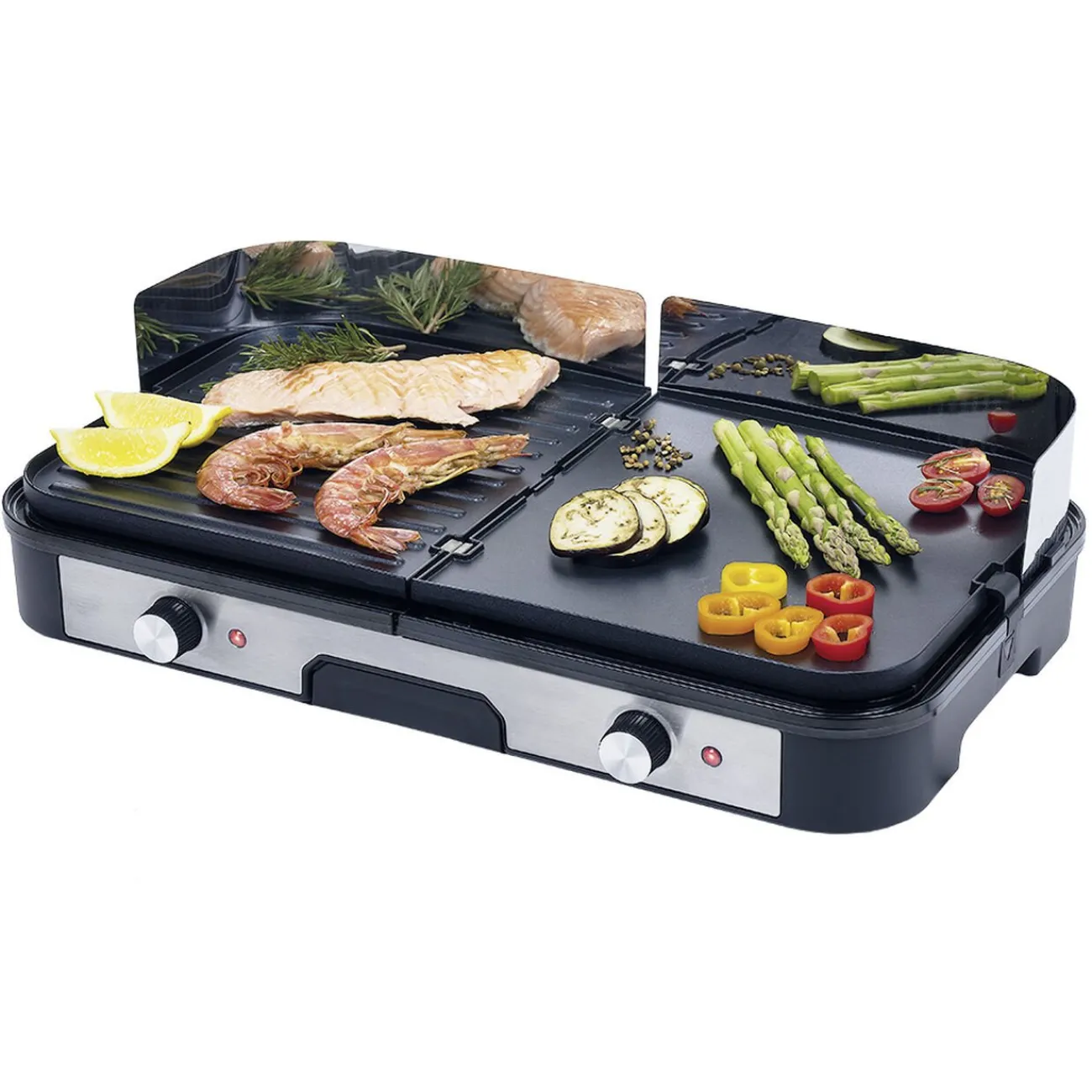 Clearance Plancha électrique double thermostat 2400W Petit Électroménager