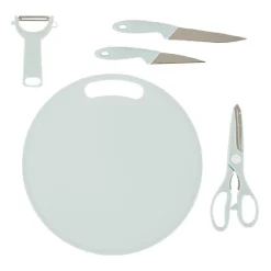 Best Planche à découper + 4 ustensiles de cuisine Préparation Culinaire