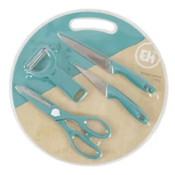 Best Planche à découper + 4 ustensiles de cuisine Préparation Culinaire