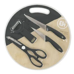 Best Planche à découper + 4 ustensiles de cuisine Préparation Culinaire