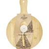 Outlet Planche à découper 6 parts en bambou Ø32cm avec roulette à pizza Préparation Culinaire