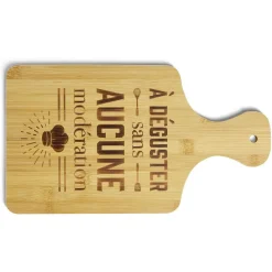 Planche à découper bambou À déguster sans aucune modération 33x18,5cm|Gifi Clearance