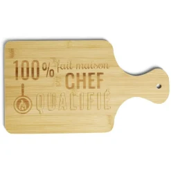 Planche à découper bambou 100% chef qualifié 33x18,5cm|Gifi Outlet