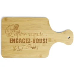 Planche à découper bambou Engagez-vous ! 33x18,5cm|Gifi Clearance