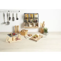 Clearance Planche à découper en acacia avec poignée inox Préparation Culinaire