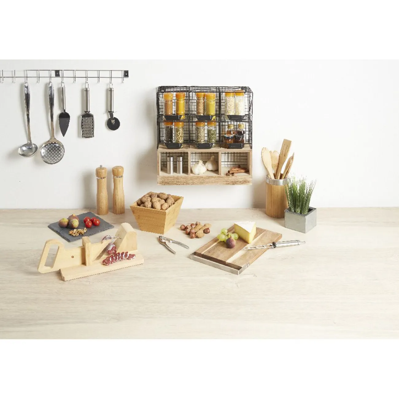 Clearance Planche à découper en acacia avec poignée inox Préparation Culinaire