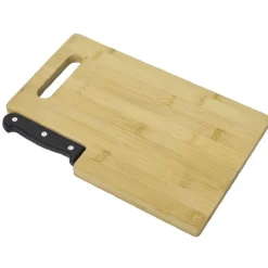 Planche à découper en bambou avec couteau Préparation Culinaire