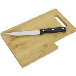 Planche à découper en bambou avec couteau Préparation Culinaire