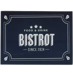 Hot Planche à découper en verre design Bistrot noir blanc Préparation Culinaire