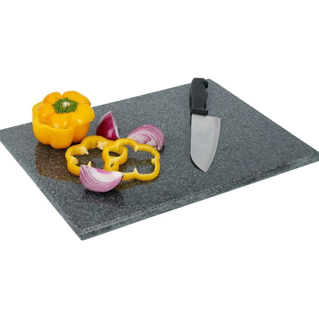 Planche à découper granit gris 30x20x1,5cm Préparation Culinaire