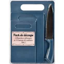 Clearance Planche à découper X 3 et couteau du chef inox Préparation Culinaire
