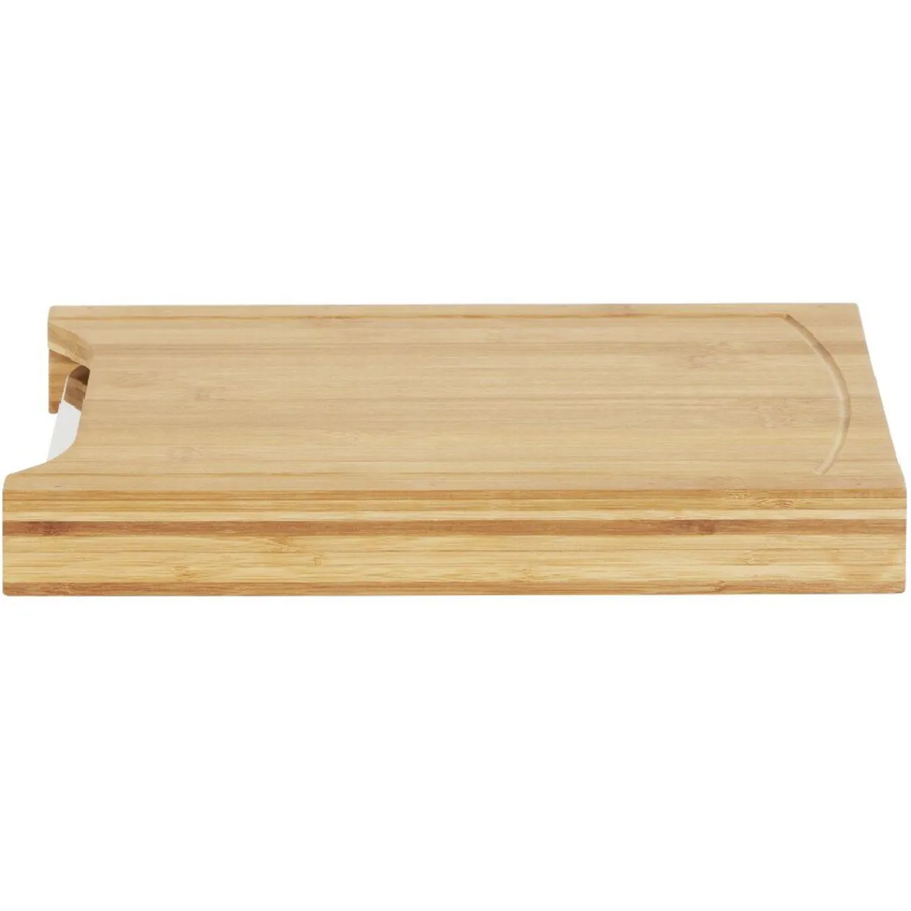 Planche à decouper en bambou avec bac récupérateur inox Préparation Culinaire