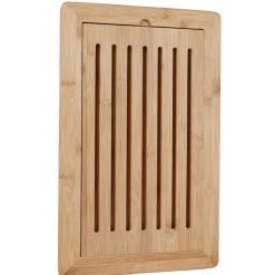 Sale Planche à pain en bambou avec récupérateur de miettes 38x34x H1,5cm Préparation Culinaire