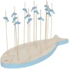 Planche support à pics apéritifs en bois forme poisson|Gifi Sale