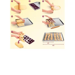 New Plaque emporte pièce Metaltex x18 forme coeur bouche couronne Préparation Culinaire