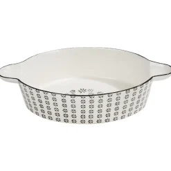 Plat à four blanc et noir Jaya bohème Cuisson