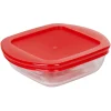 Best Plat à four carré en verre couvercle plastique Cuisson
