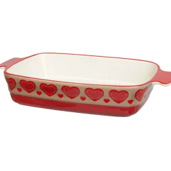 Sale Plat à four design coeur rouge Cuisson