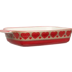 Sale Plat à four design coeur rouge Cuisson