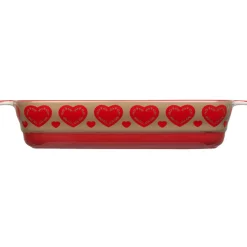 Plat à four design coeur rouge Cuisson
