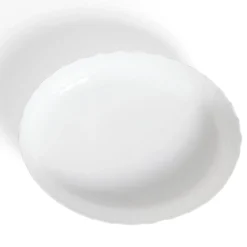 Sale Plat à four en verre opale blanc 36,9x28,6xH8cm Cuisson