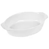 Sale Plat à four ovale céramique blanc Cuisson