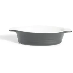 Sale Plat à four ovale en céramique noir 13,5x17xH5cm Cuisson
