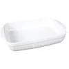 Plat à four rectangulaire en céramique blanc 36x24,2xH.6,2 cm Cuisson