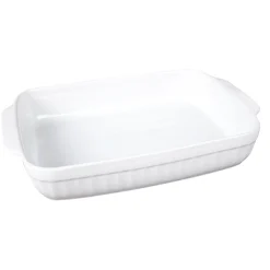 Plat à four rectangulaire en céramique blanc 36x24,2xH.6,2 cm Cuisson