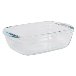 Clearance Plat à four rectangulaire en verre couvercle plastique Cuisson
