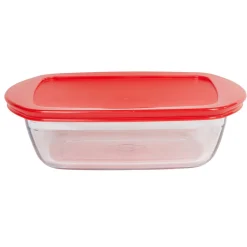 Clearance Plat à four rectangulaire en verre couvercle plastique Cuisson