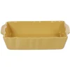 Outlet Plat à four rectangulaire jaune moutarde en grès Cuisson