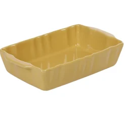 Outlet Plat à four rectangulaire jaune moutarde en grès Cuisson