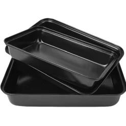 Clearance Plat à four rectangulaire noir x3 Cuisson